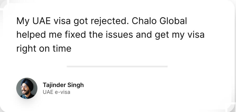 Tajinder Singh UAE E-visa